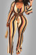 Street Striped Loose Long Sleeve Two Pieces