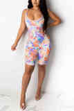 Sexy Fashion Printed Sleeveless Romper