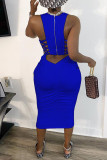 Sexy Fashion Stitching Sleeveless Dress
