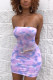 Sexy Off Shoulder Print Sleeveless Dress