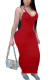 Milk. Fashion adult Ma'am OL Red Black Grey Blue Pink Yellow Light Blue Spaghetti Strap Sleeveless V Neck Pencil Dress Ankle-Length Solid backless Dresses