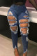 Zipper Fly Mid washing Zippered pencil Pants Bottoms