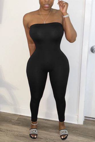 Fashion Sexy Tight Tube Top Jumpsuit