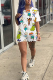 Fashion Cartoon Printed Casual Set