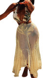 Patchwork Print backless Mesh Fashion Sexy adult Swimwears Cover Up