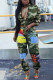 Fashion Casual adult Ma'am Camouflage Two Piece Suits Loose Long Sleeve Two Pieces