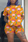 Fashion Cartoon Printed Casual Set