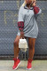 Casual England Wrap sleeves Long Sleeves O neck Asymmetrical skirt Plaid Patchwork Solid Dresses