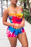 Sexy Fashion Print Suspender Romper