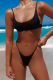 Fashion Sexy U Neck Solid Swimwears