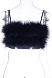Fashion Sexy Spaghetti Strap Sleeveless Spaghetti Strap Short Solid Tops