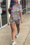 Fashion Cartoon Printed Casual Set