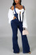 Fashion Sexy Strap Denim Jumpsuit