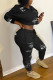Fashion Casual Long Sleeve O Neck Regular Sleeve Short Print Two Pieces