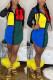 Fashion Casual Regular Sleeve Long Sleeve Turndown Collar Shirt Dress Mini Plaid Dresses