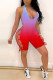 Fashion Sexy Print Backless Sleeveless V Neck Rompers