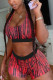 Fashion Casual adult Ma'am Patchwork Print Two Piece Suits Straight Sleeveless Two Pieces