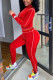 knit Active Casual Patchwork Solid Two Piece Suits Straight Long Sleeve Two Pieces