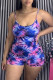 Fashion Sexy Printed Sling Slim Romper