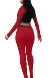 Casual adult Ma'am Patchwork Solid Two Piece Suits pencil Long Sleeve Two Pieces