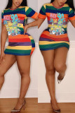Fashion Sexy Printed Short Sleeve Dress