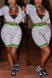 Sexy Fashion Printed Shorts Two-piece Set