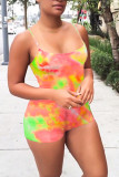 Sexy Fashion Print Suspender Romper