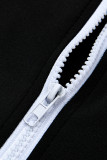 Fashion Casual Sportswear Zipper Collar Long Sleeve Regular Sleeve Patchwork Plus Size Set