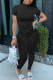 Fashion Casual Solid Draped Short Sleeve O Neck Jumpsuits