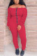 Casual Fiber Solid Fold Bateau Neck Skinny Jumpsuits