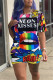 Fashion Print Short Sleeve Romper