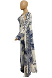 Milk Silk Fashion Casual Print Three-Piece Suits pencil Long Sleeve Two Pieces