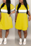 Fashion Round Neck Short Sleeve Dress