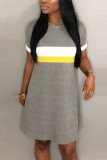 Fashion Round Neck Short Sleeve Dress