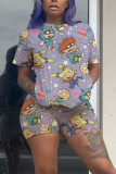 Fashion Cartoon Printed Casual Set