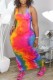 Fashion Casual O Neck Tie Dye Plus Size