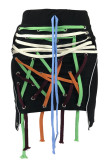 Fashion Sexy Patchwork Strap Design Skirt