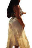 Patchwork Print backless Mesh Fashion Sexy adult Swimwears Cover Up
