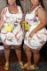 Sexy Fashion Print Plus Size Sleeveless Dress