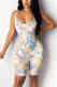 Sexy Fashion Printed Sleeveless Romper