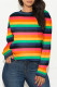 Fashion Casual Adult Striped O Neck Tops