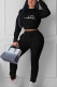 Fashion Casual Adult Embroidery Embroidered O Neck Long Sleeve Regular Sleeve Short Two Pieces