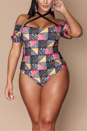 Sexy Fashion Printed Plus Size Swimsuit