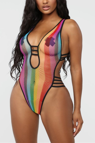 Sexy Perspective Mesh One-piece Swimsuit