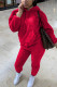 Fashion Sexy Adult Solid Patchwork Hooded Collar Long Sleeve Regular Sleeve Regular Two Pieces