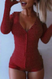 Sexy Fashion Tight Long Sleeve Romper
