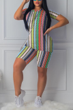 Fashion Casual Printed Sports Two-piece Set