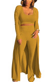 Active Casual Europe and America O Neck Solid Plus Size