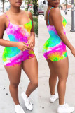 Sexy Fashion Print Suspender Romper