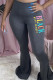 Elastic Fly Mid Draped Boot Cut Pants Bottoms